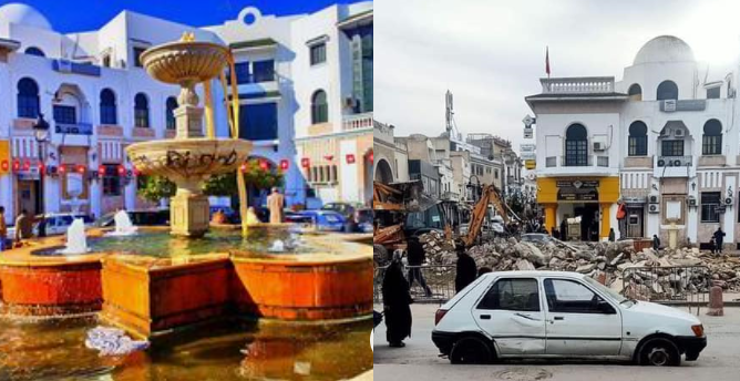 Tunisie: Démolition de la Fontaine de Bab Souika [photos]