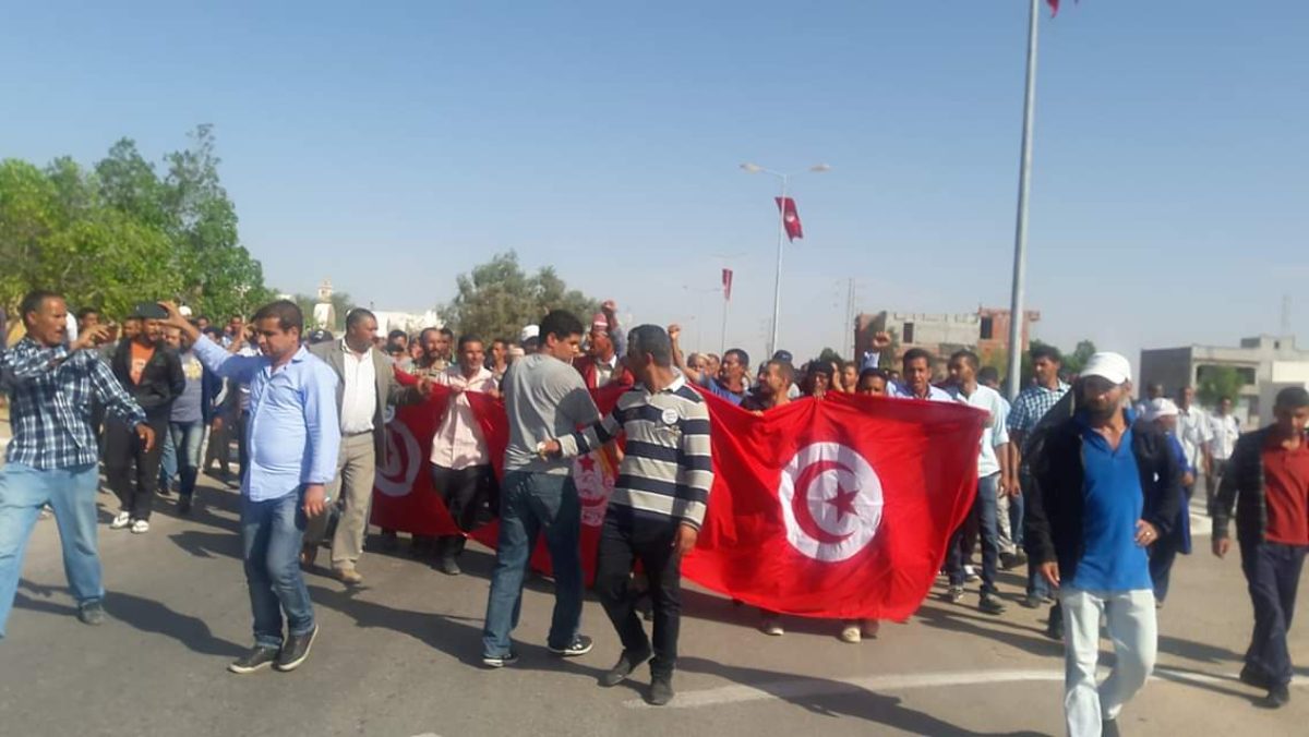 Tunisie : Un rassemblement de protestations à Médenine