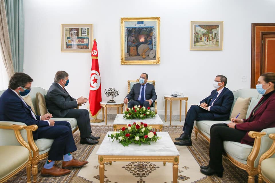 Tunisie: Hichem Mechichi reçoit l’ambassadeur américain en Tunisie