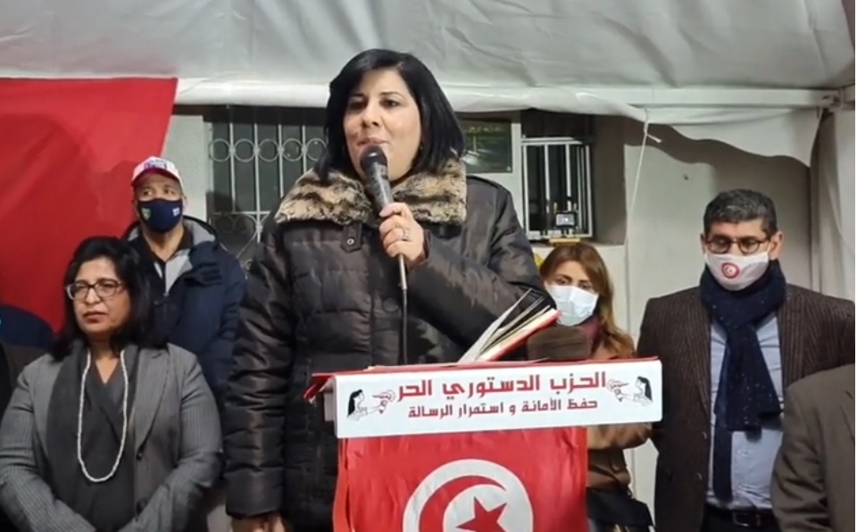 Tunisie-Abir Moussi: Une première victoire pour le sit-in de la colère