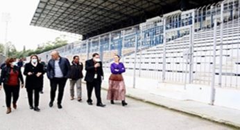 Tunisie [Vidéos]: Visite de Sihem Ayadi au stade Taieb Mhiri à Sfax