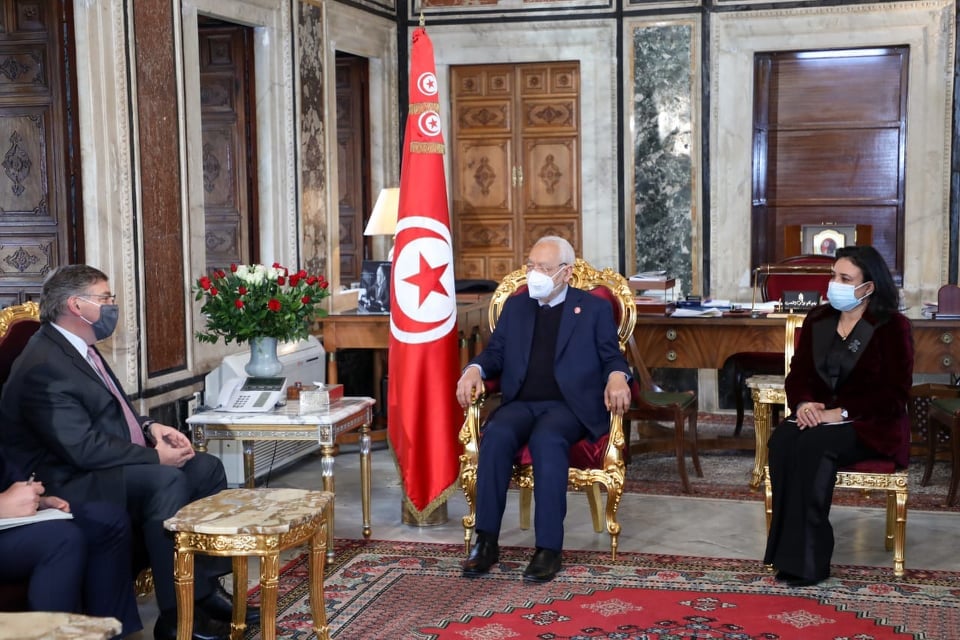 Tunisie : Rached Ghannouchi s’entretient avec l’ambassadeur des Etats-Unis sur la situation politique du pays [Photos]