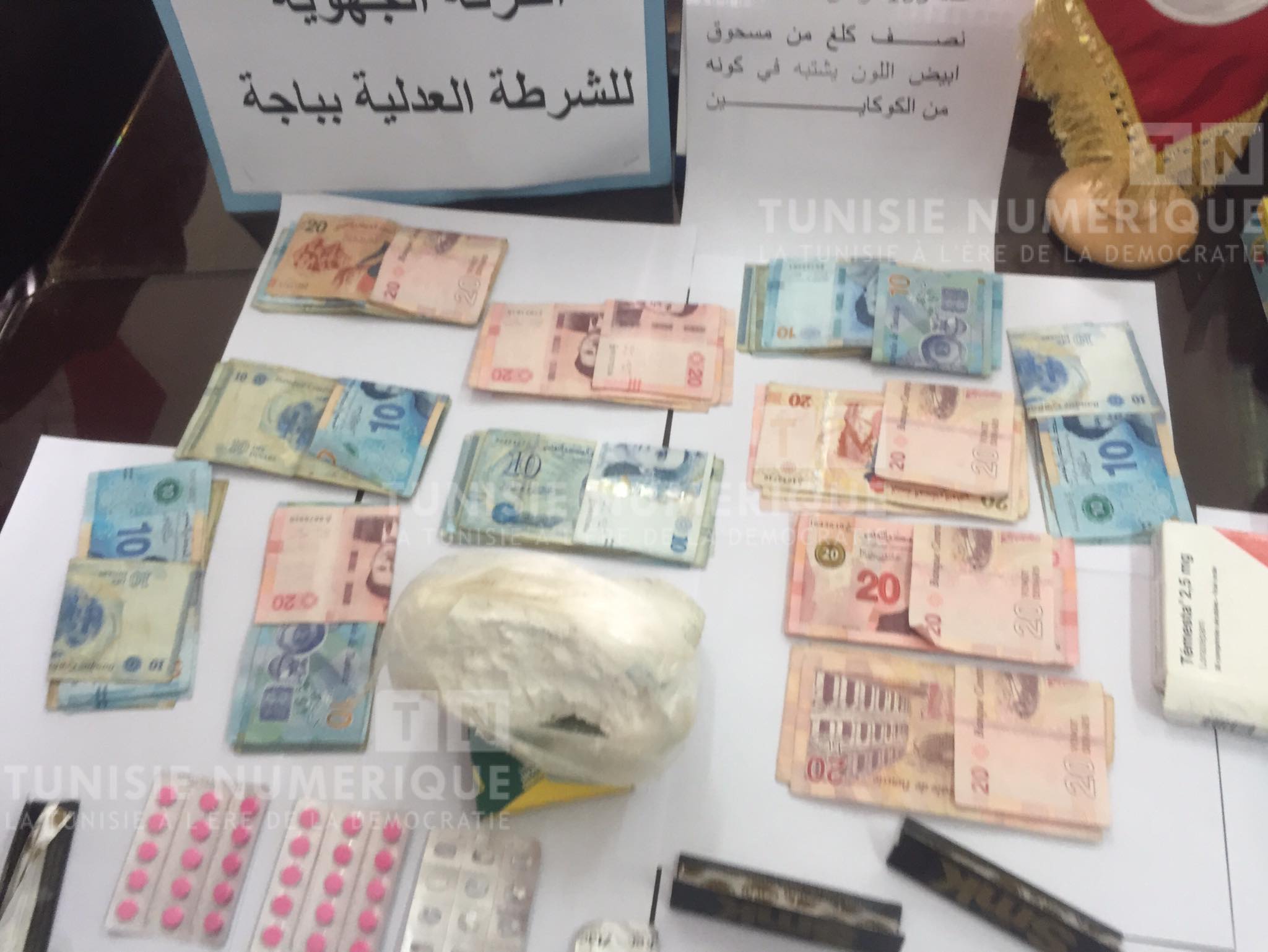 Tunisie-Béja: Saisie de 500 grammes de cocaïne et arrestation de 6 individus [photo+vidéo]