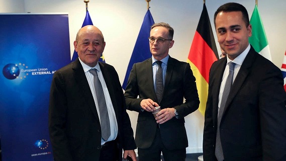 Libye: Arrivée des ministres des Affaires étrangères d’Allemagne, de France et d’Italie