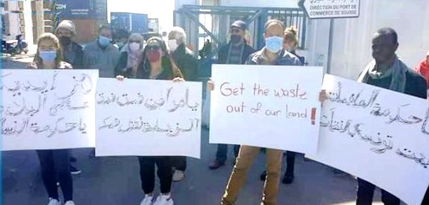 Tunisie – Protestations à Sousse pour exiger le renvoi des déchets italiens à l’expéditeur