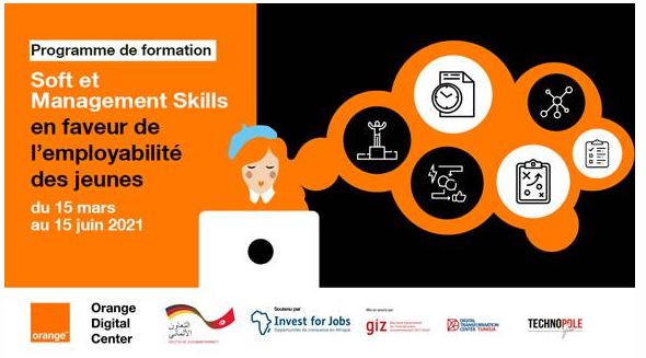 Orange Digital Center et Invest for Jobs, en collaboration avec le Technopole de Sfax, lancent un programme de formation Soft et Management Skills en faveur de l’employabilité des jeunes