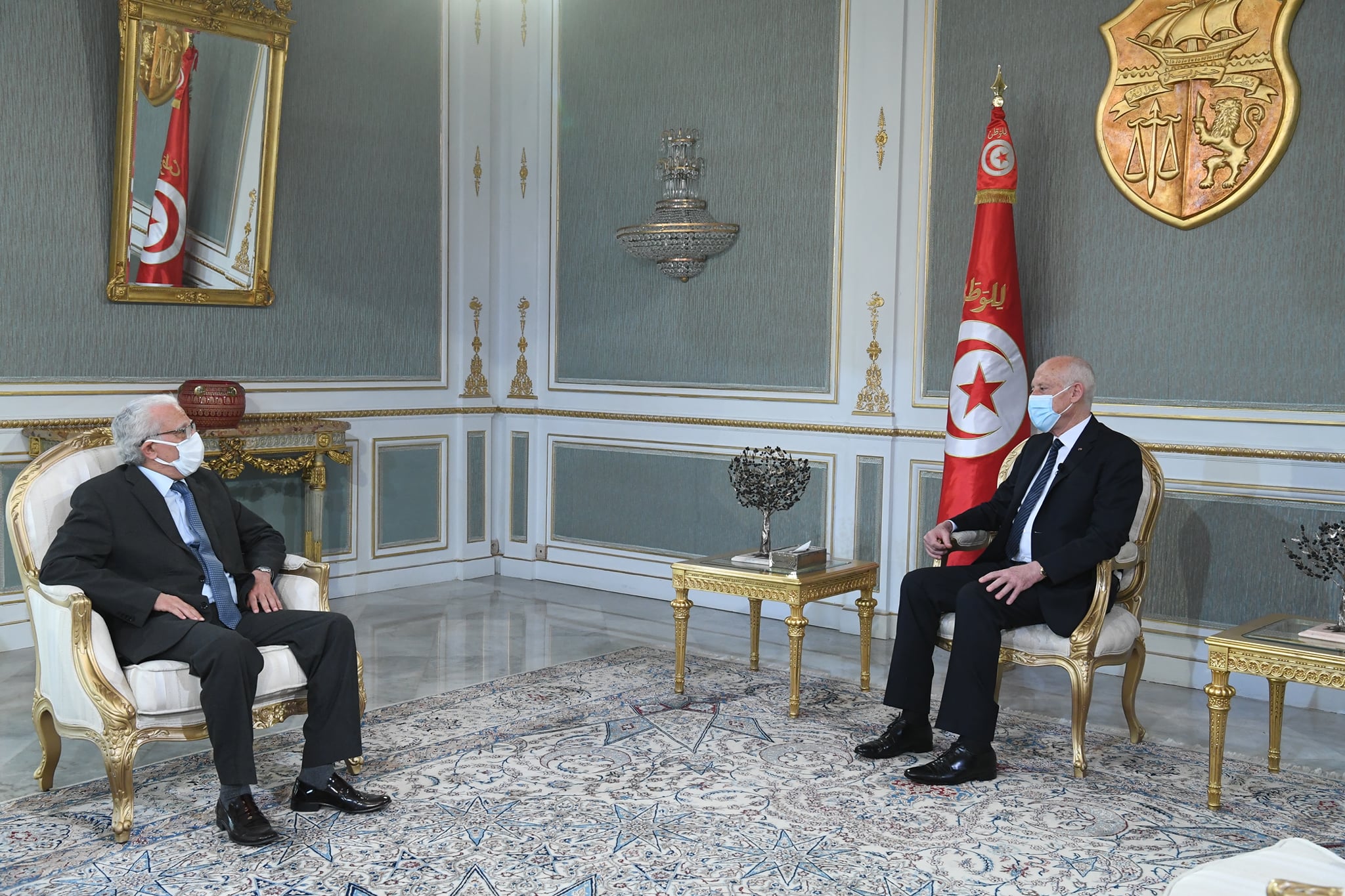 Tunisie: Kais Saied s’entretient avec le président du Centre de la Ligue arabe à Tunis