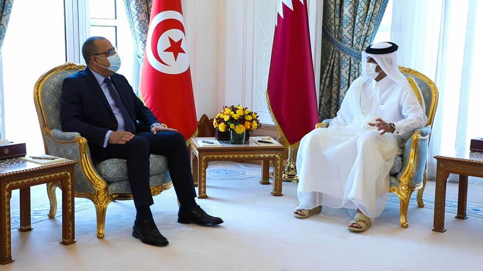 Tunisie: Hichem Mechichi et le Premier ministre qatari discutent du renforcement des relations bilatérales