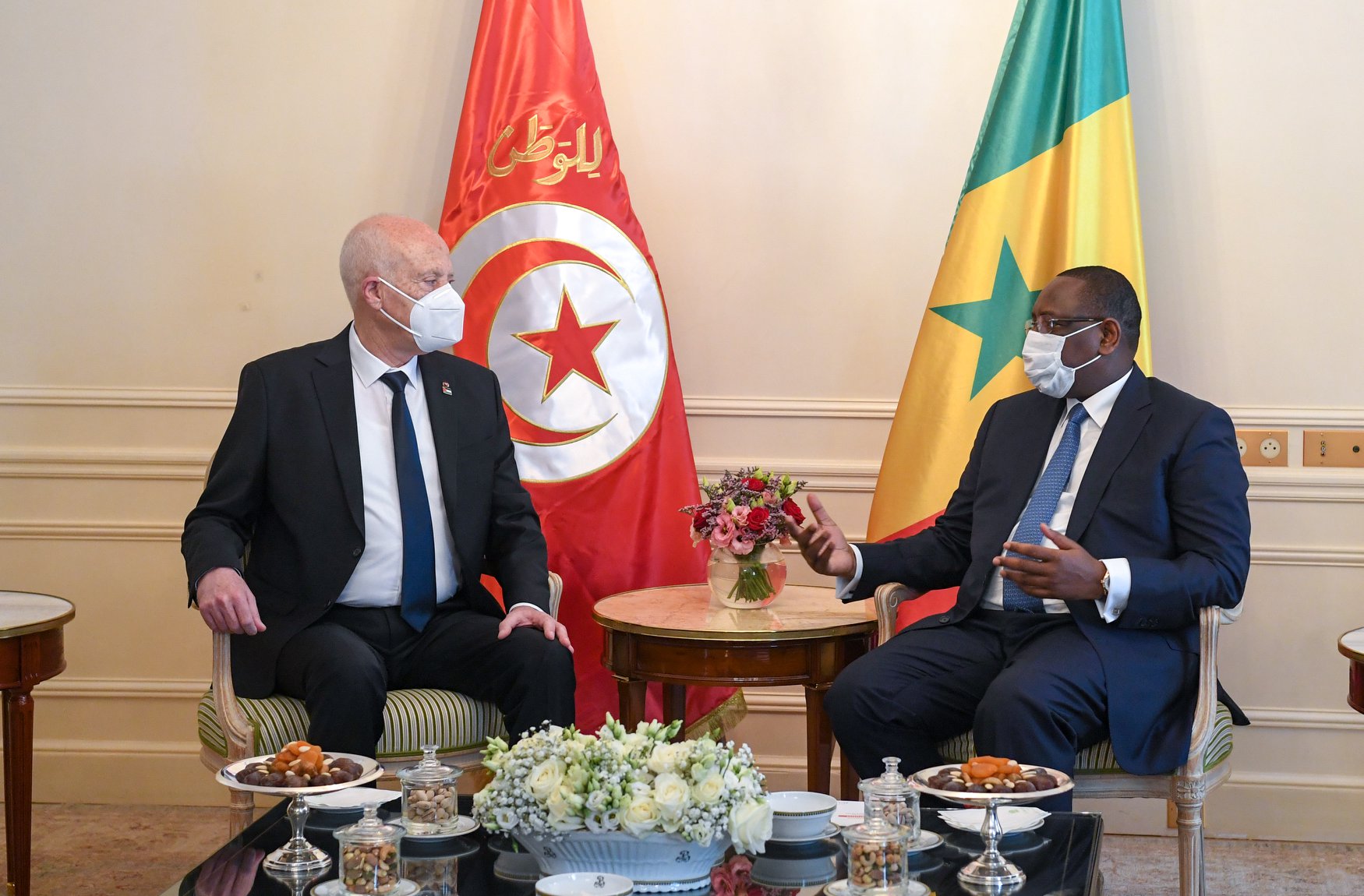 Tunisie: Kais Saied s’entretient avec son homologue sénégalais