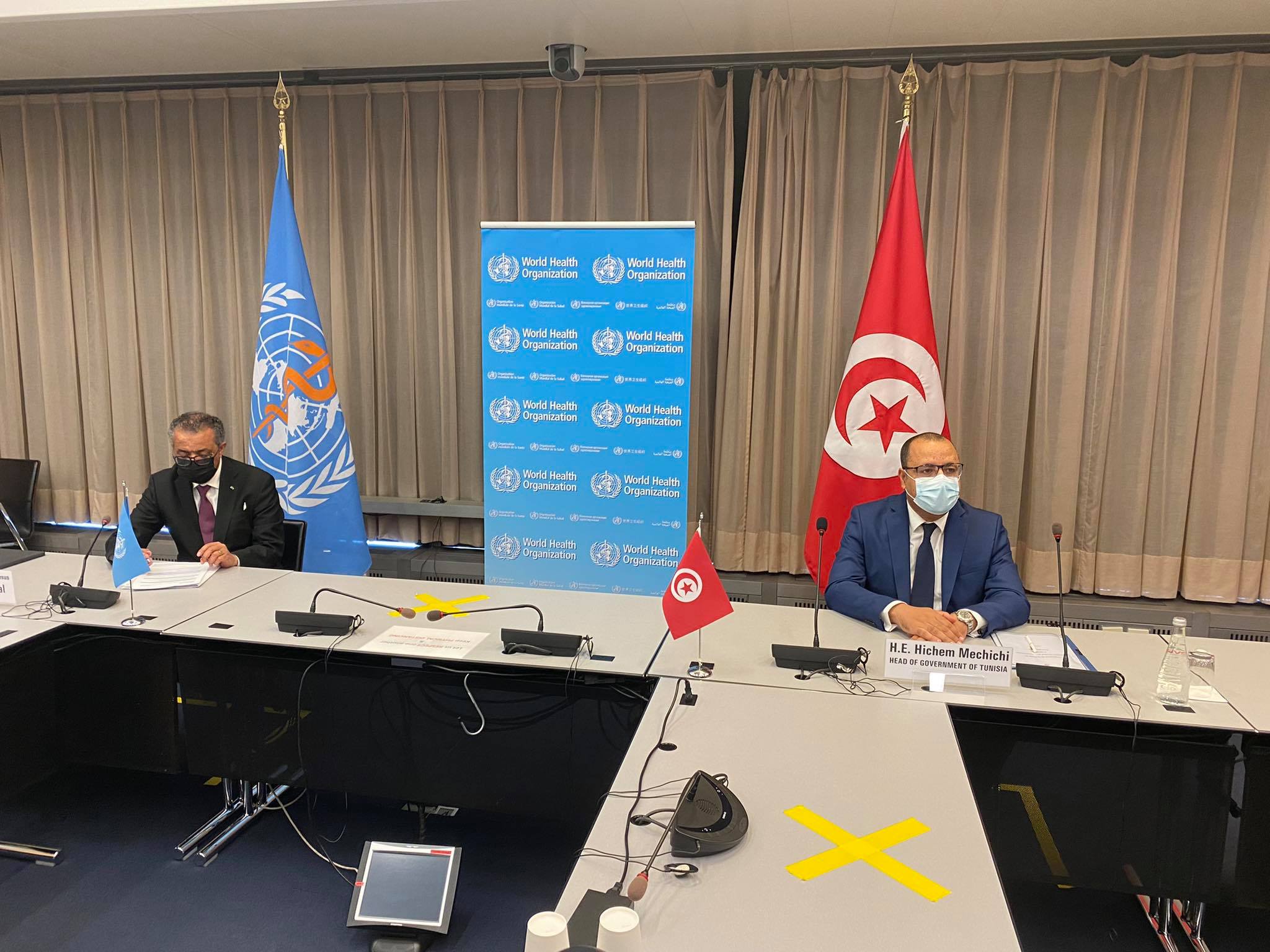Suite à la visite de Mechichi à Genève, la Tunisie a été inscrite sur le liste de pays qui vont recevoir des doses des USA