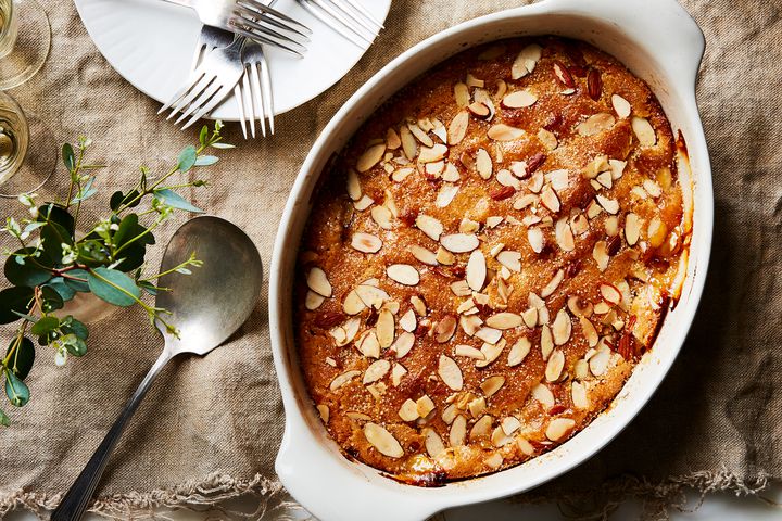 Recette : Clafoutis aux pêches et amandes