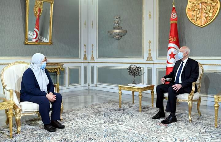 Tunisie : Kais Saied reçoit Mbarka Aouaynia