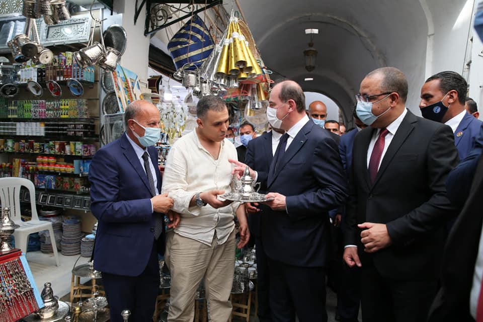 Tunisie [PHOTOS] : Le Chef du gouvernement Hichem Mechichi et son homologue français visitent la Médina à Tunis