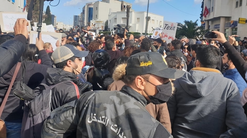 Dernière minute- Bardo: Les manifestants dispersés par les forces de l’ordre