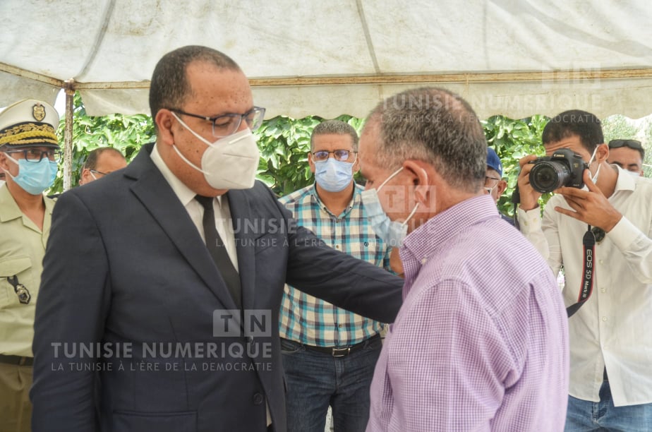 Tunisie-Béja[PHOTOS]: Hichem Mechichi présente ses condoléances à Noureddine Taboubi