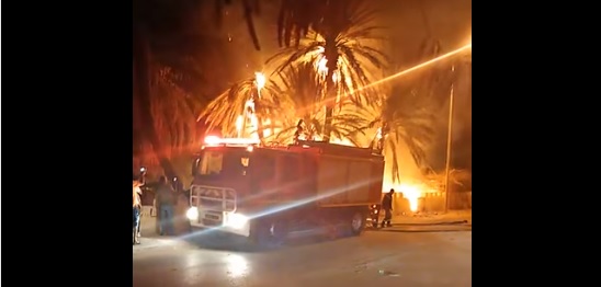 Tunisie – Un incendie se déclare dans un parc urbain à Gafsa