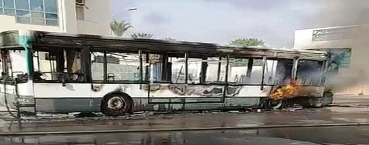 Tunisie –  Sfax : Un incendie dévore un bus de transport en commun