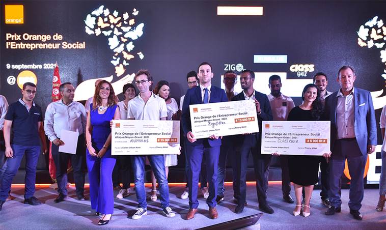 Orange Tunisie révèle les 3 lauréats du Prix Orange de l’Entrepreneur Social Afrique & Moyen-Orient – Edition Tunisie 2021 