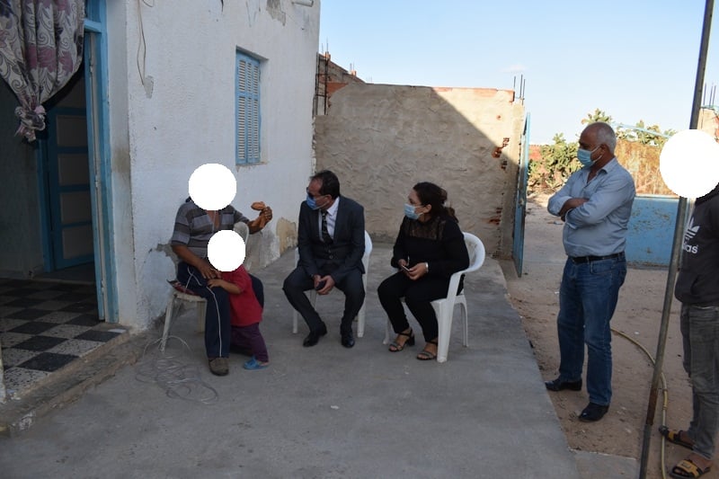 Mahdia [PHOTOS] : Visite de terrain pour suivre un cas social