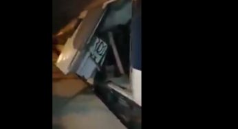 SNCFT-Station Mégrine Riadh [VIDEO] : Collision entre deux trains sur la ligne de la banlieue sud