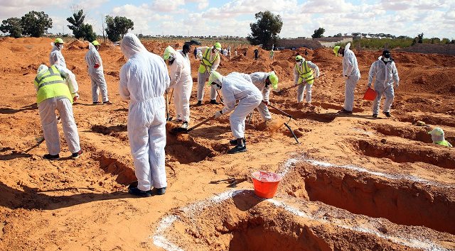 Libye : Exhumation de 340 dépouilles des fosses collectives à Tarhouna