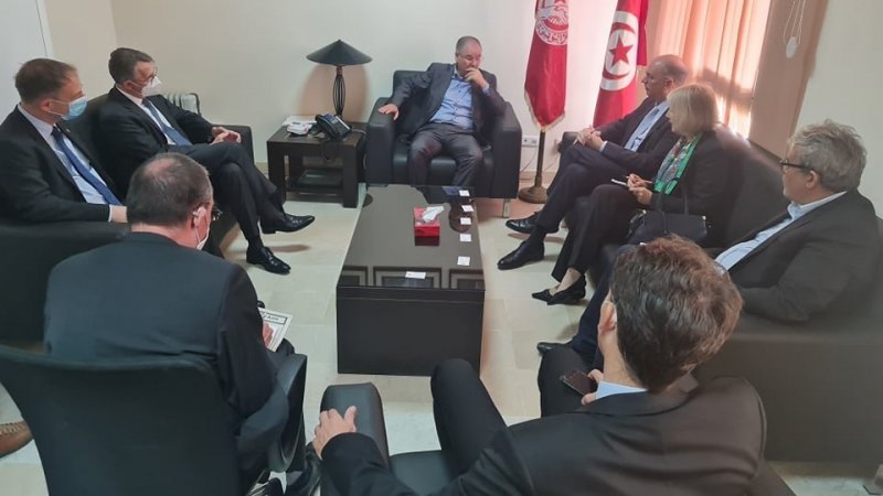 Noureddine Taboubi rencontre Niels Annen le ministre des affaires étrangères en Allemagne