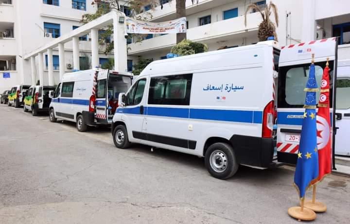 Tunisie: Réception de 14 ambulances équipées et 10 véhicules utilitaires