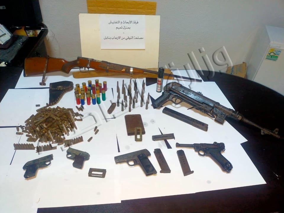 Nabeul : Saisie d’une grosse quantité d’armes et de munitions dans une maison