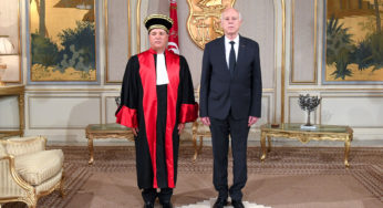 Moncef Kchaou prête serment devant Kais Saied