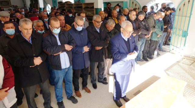 Tunisie – IMAGES : Ghannouchi assiste à l’inhumation de la femme d’Imed Khemiri