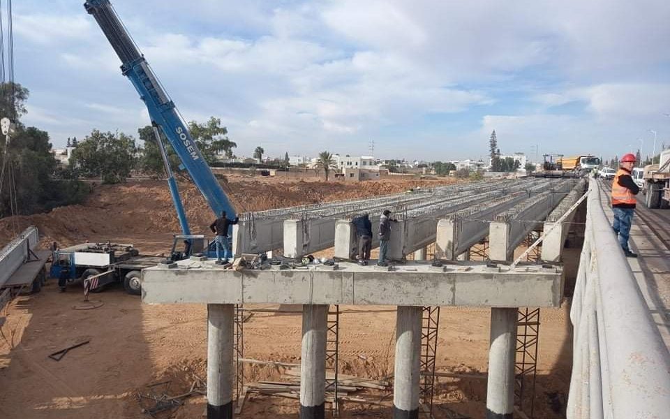 Sfax: Avancement des travaux de construction du pont au niveau de la RN°14 [Photos]