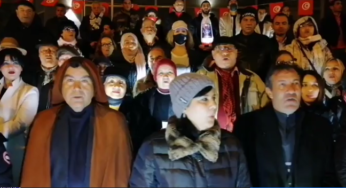 Tunisie-Abir Moussi [VIDEO] : “Nous allons poursuivre notre sit-in devant le siège d’Al-Qaradhawi sous la pluie et la neige !”