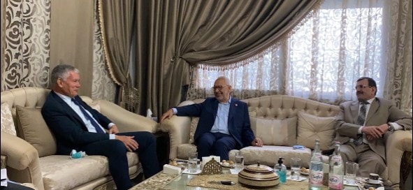 Rached Ghannouchi se réunit avec l’ambassadeur de France en Tunisie