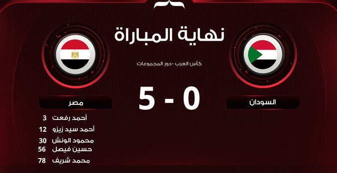 Coupe Arabe : Démonstration de force à l’égyptienne et 5-0 à la fin