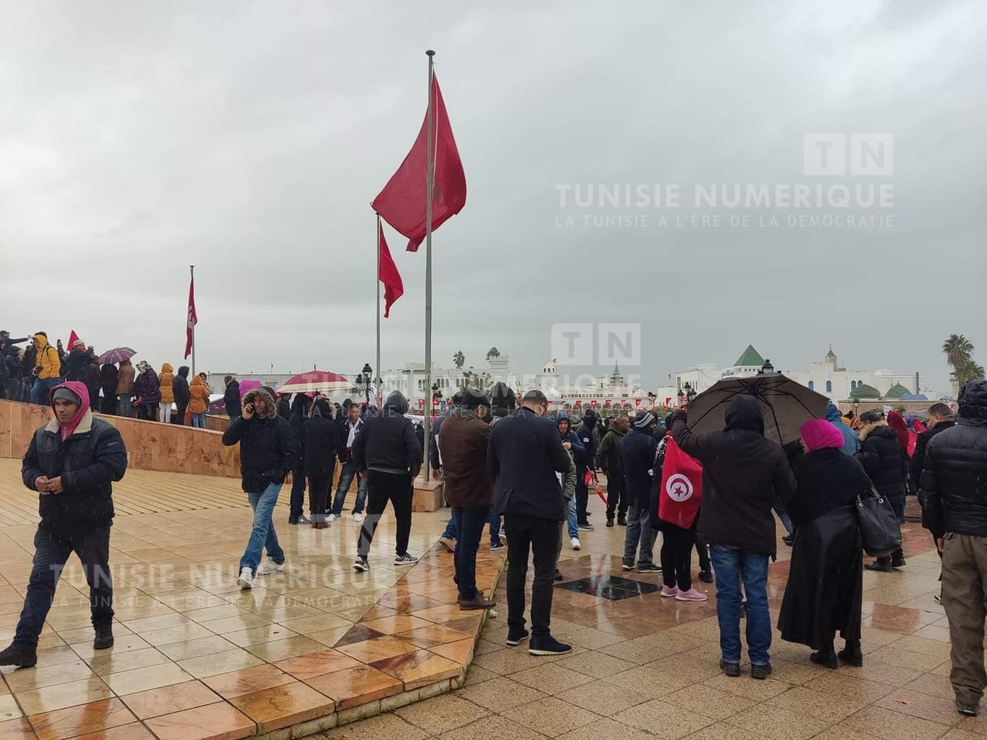 La Kasbah-Le ministère de l’Intérieur : 8 000 participants au rassemblement de l’UGTT