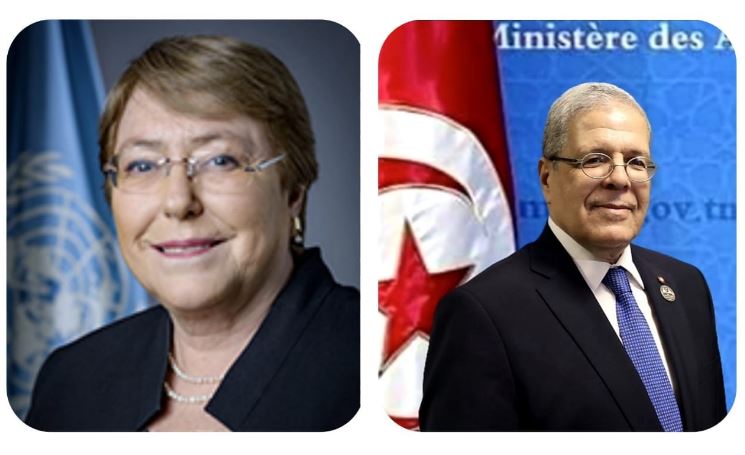 La situation des droits de l’Homme en Tunisie objet d’un entretien téléphonique entre Othman Jerandi et Michelle Bachelet