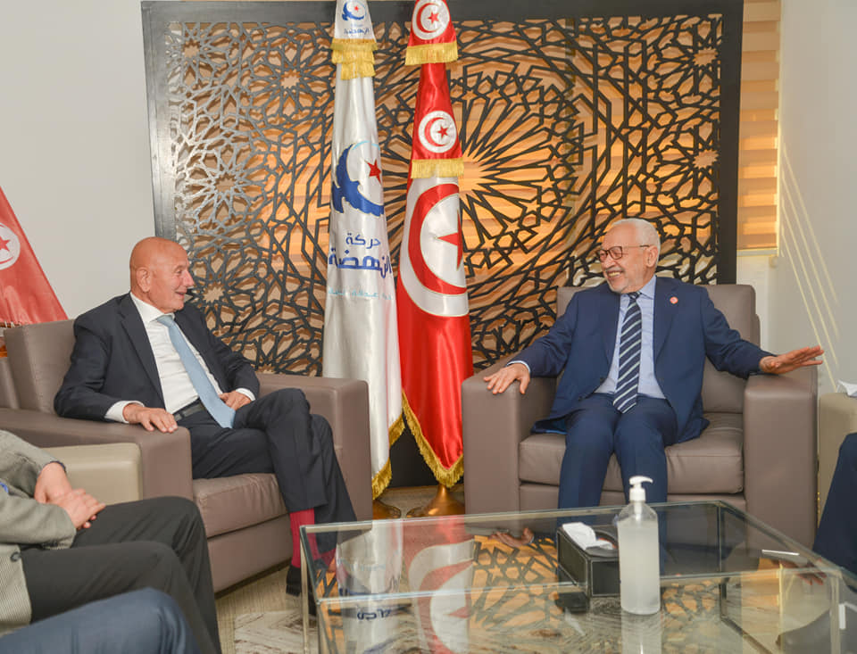 “Le front de salut national” au menu d’une rencontre entre Nejib Chebbi et Ghannouchi
