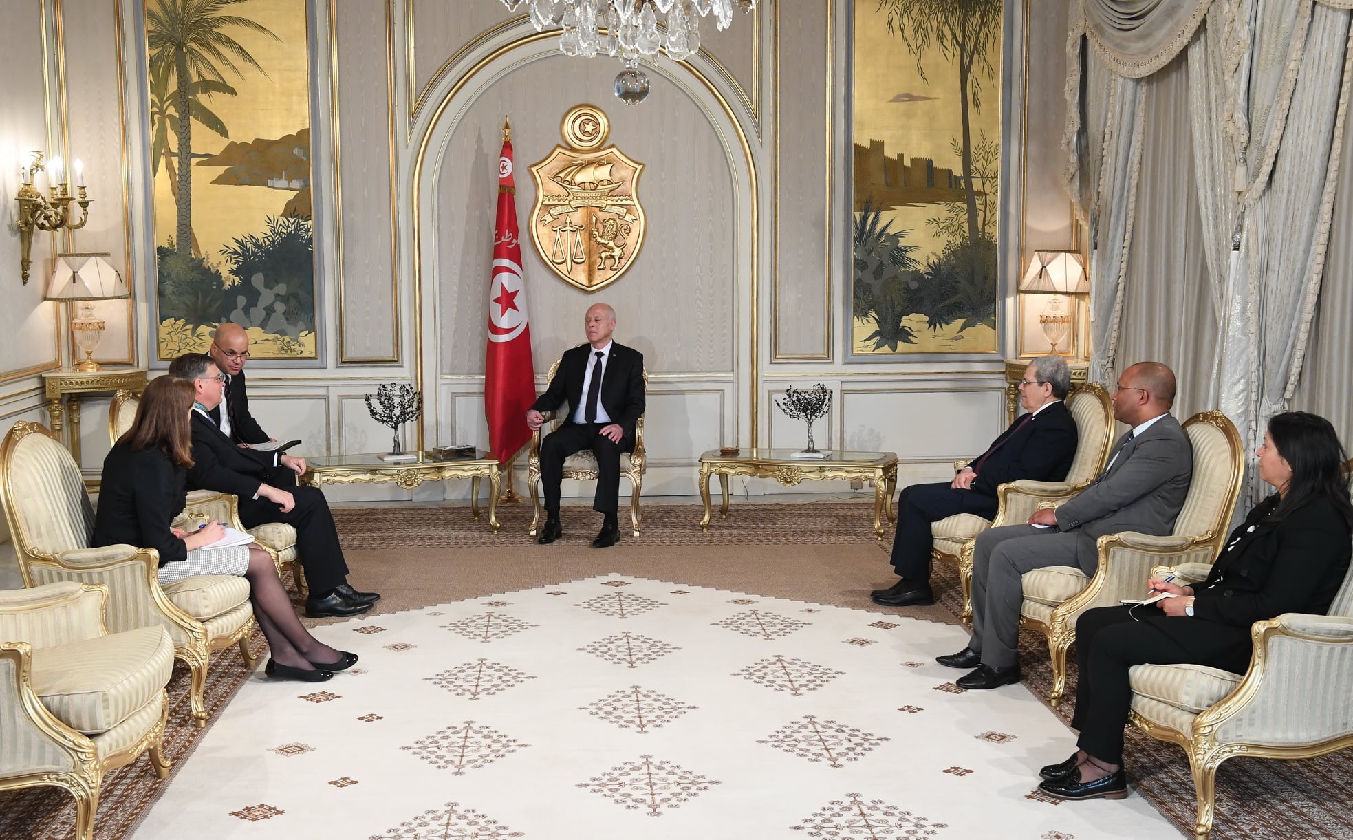 Tunisie : Le Président Kais Saied reçoit l’ambassadeur des Etats-Unis d’Amérique sortant, Donald Blome
