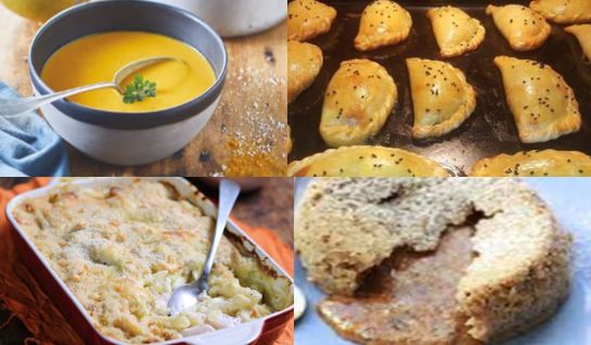 Menu du jour : Soupe aux pommes de terre et lentilles, Brick Danouni au Four, Gratin de fruits de mer et fondant aux noisettes