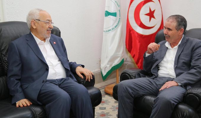 Rached Ghannouchi: L’UGTT n’approuvera pas la construction démocratique par la base de Kais Saied