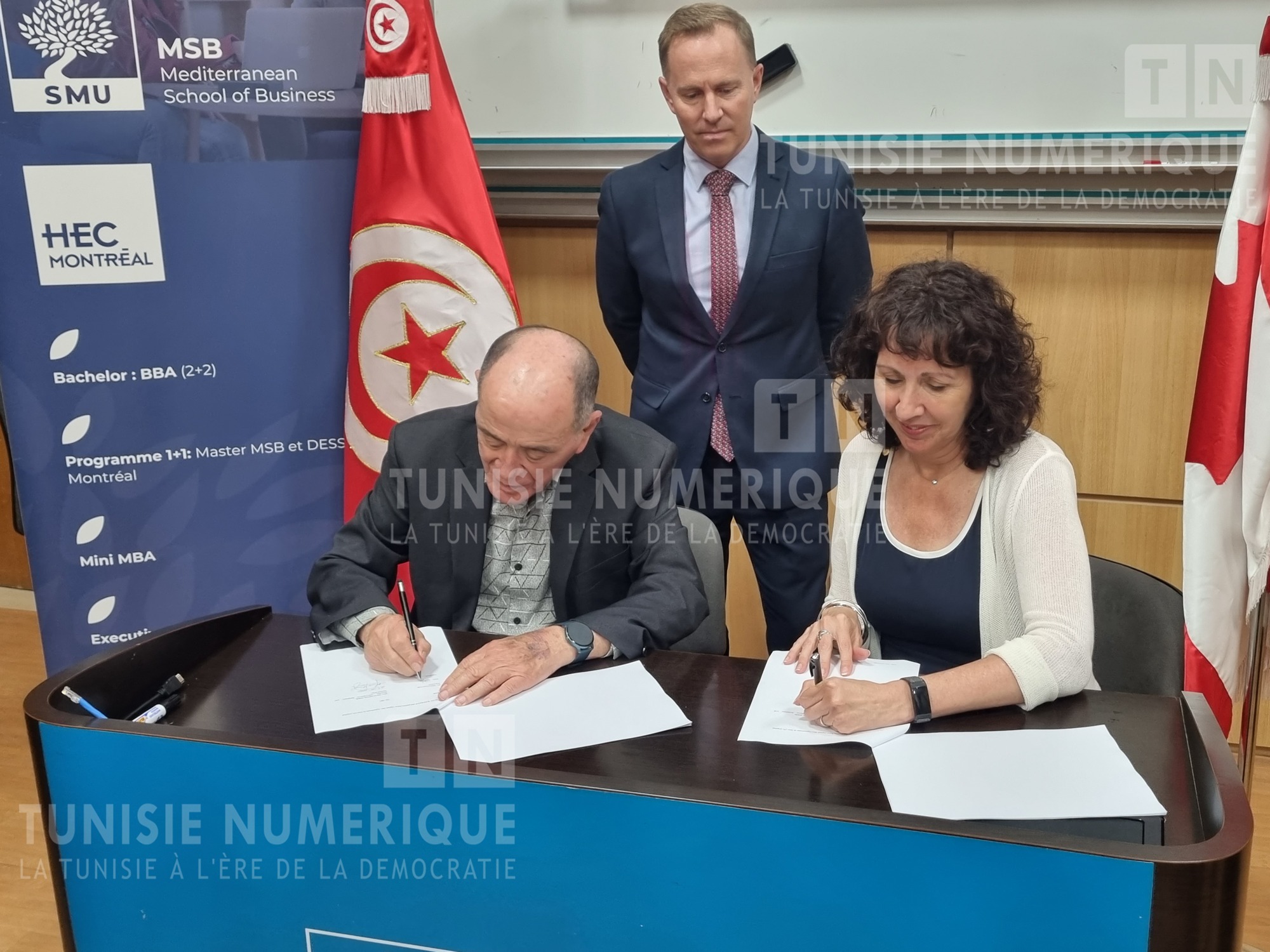Signature d’une convention de partenariat entre HEC Montréal et SMU Tunis