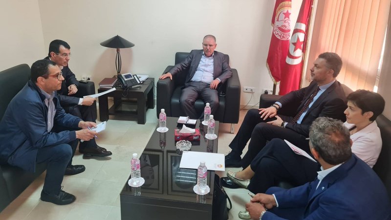 Noureddine Taboubi s’entretient avec le président de l’Union européenne des syndicats