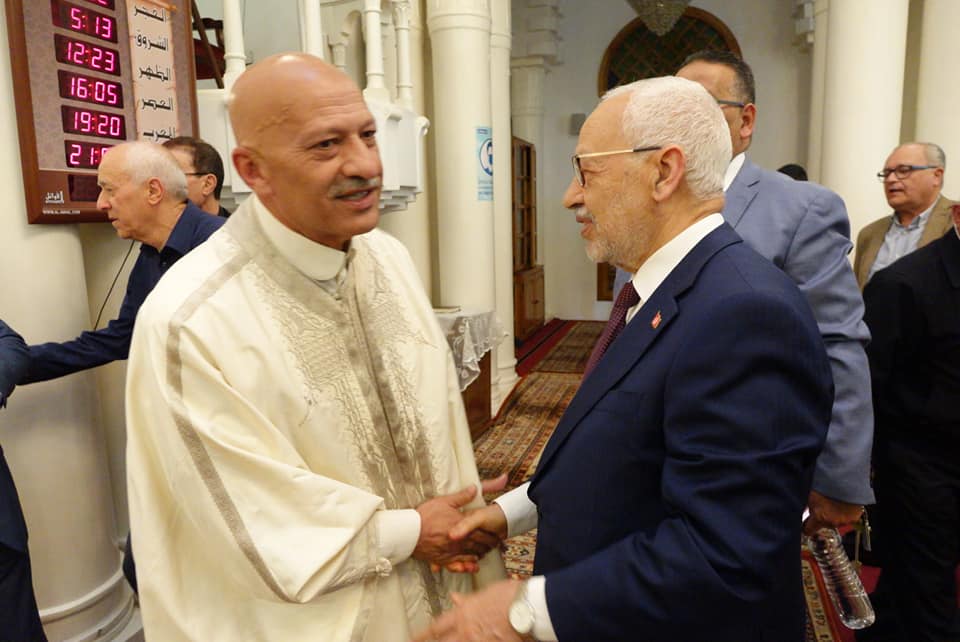 Photo du jour:  Ghannouchi au mariage du fils de Ridha Belhaj
