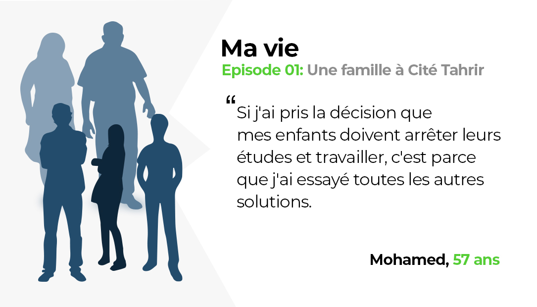 Ma vie : Famille avec 3 grands enfants qui habite à Hay Tahrir, Tunis