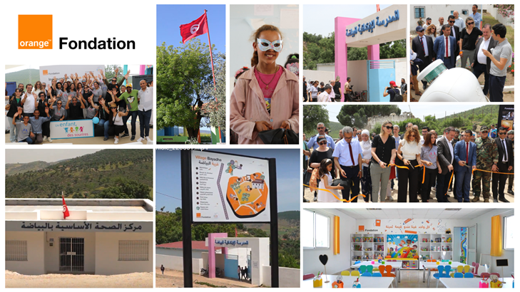 La Fondation Orange Tunisie, avec le soutien de la Fondation Orange et en partenariat avec l’association Un Enfant Des Sourires, inaugure son 3ème Village à Bayadha