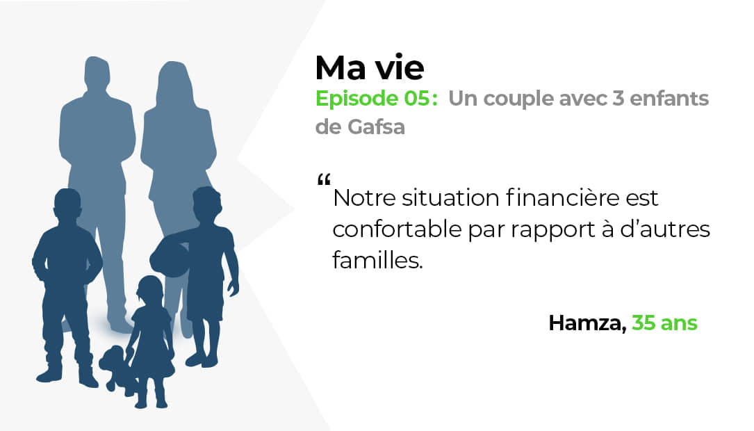 Ma vie: Un couple de Gafsa avec 3 enfants