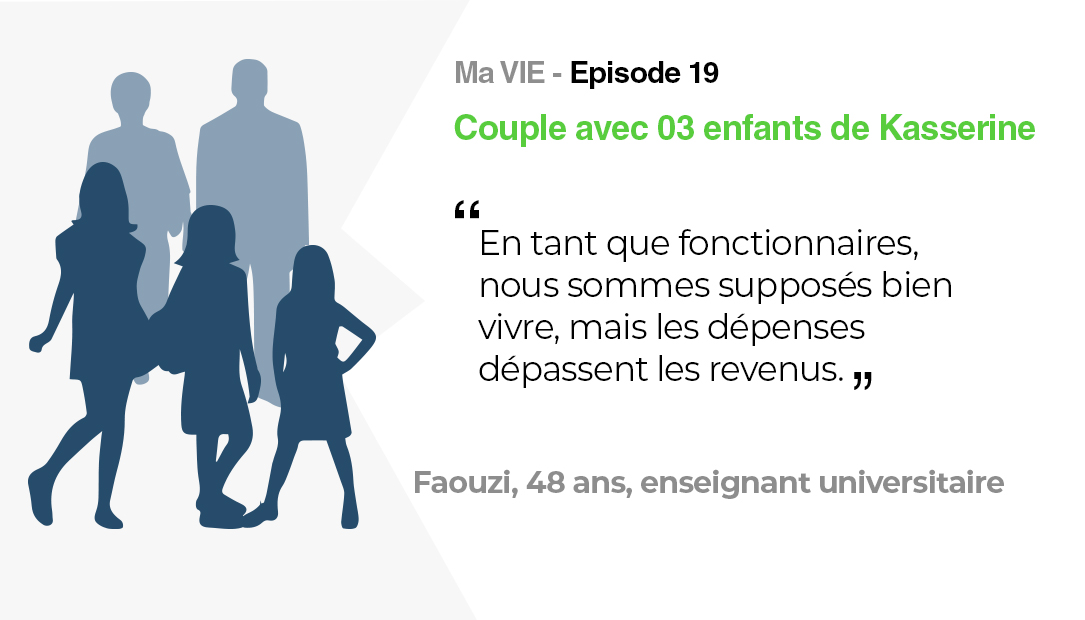 Ma vie: Couple avec 03 enfants de Kasserine