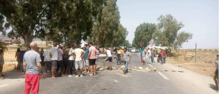 Tunisie – Bizerte : Blocage de la route de Mateur suite à un accident de la route