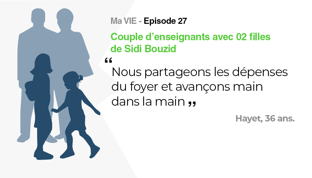 Ma vie: Couple d’enseignants avec 02 filles de Sidi Bouzid.