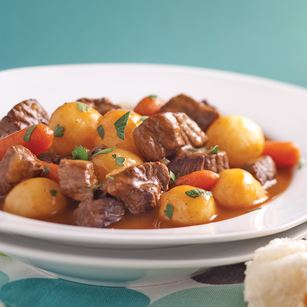 Recette : Ragoût de bœuf aux oignons